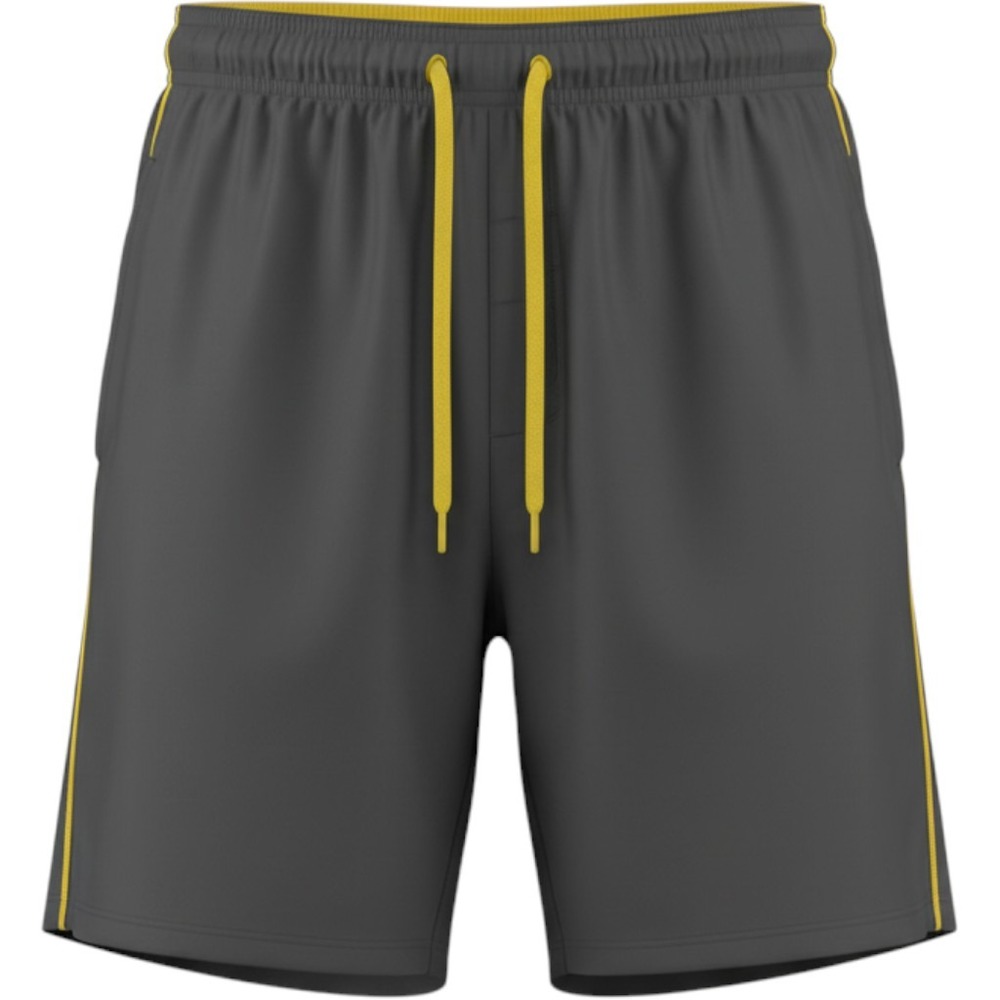 Umbro Mens Athletic Shorts Gray Neon Yellow Soccer Training Pockets Size M